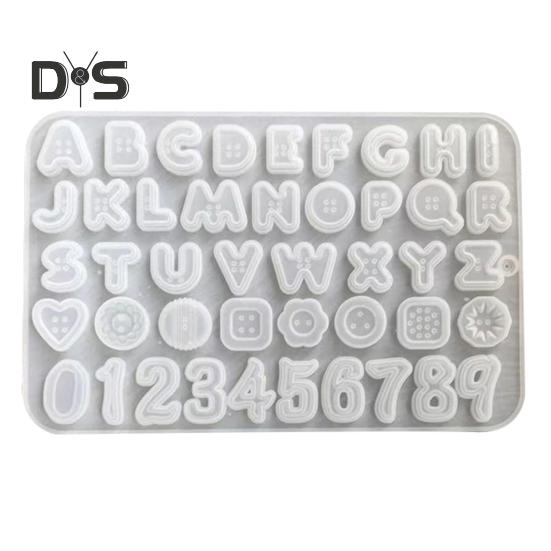 Форма для печенья без BPA, DIY многофункциональная кнопка, буква и номер, силиконовая форма для шоколадных конфет