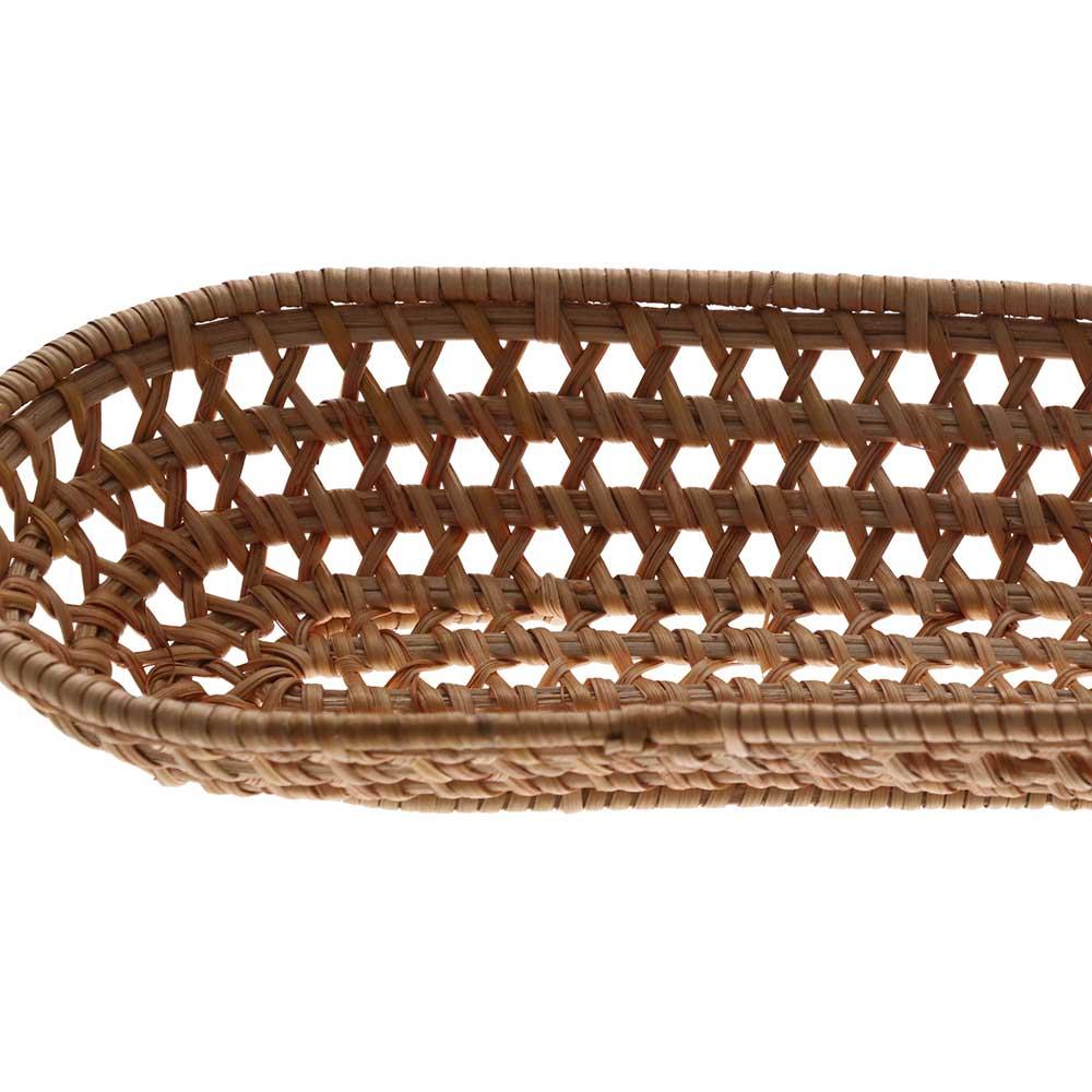 Fruit Food Breakfast Bread Hand-Woven Storage Tray Storage Basket Wicker Basket Rattan Tray