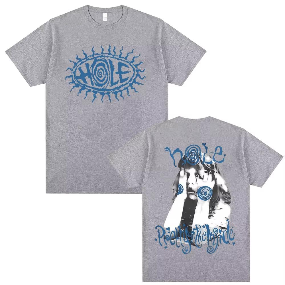 Hole Band Pretty on The Inside Grunge Rock Album Print T Shirt Unisex Crew Neck Short Sleeve Casual Streetwear Tees Tops for Men Women Music Fans