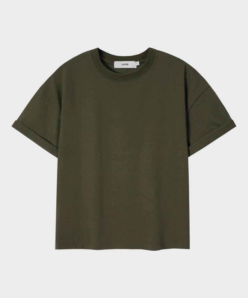 LEIRE Essential Crop T-Shirt [Khaki]