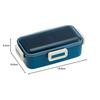 Skater Soft Dome-Shaped Bento Box with Lid, 530ml, Retro French Navy, Made in Japan, PFLB6