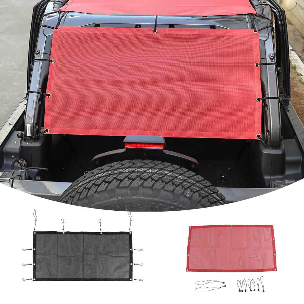Car Trunk Sunshade Mesh Sunscreen Cover for Jeep Wrangler TJ/JK/JL 4-Door Version, BJ40L/BJ40 Plus Exterior Accessories, UV Protection