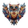 Owl Ornament Stained Glass Blue Green Sun Catcher Enchanting Birds Window Hanging Panel Kitchen Window Decor