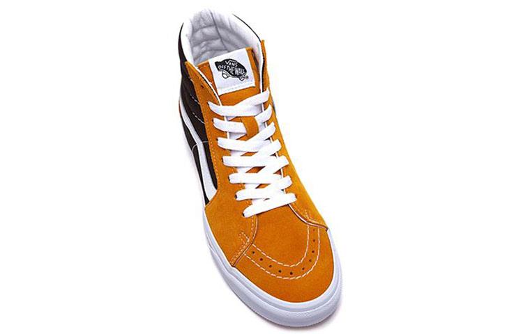 Men's Sneakers Vans Sk8 hi Black Yellow Splicing Unisex 'Sunflower Black'