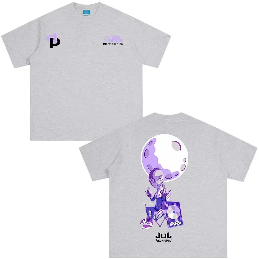 France Rapper JuL album graphics Unisex Cotton Shirt concert Summer New Unisexs Fashion Yk Hip Hop Streetwear Tshirt