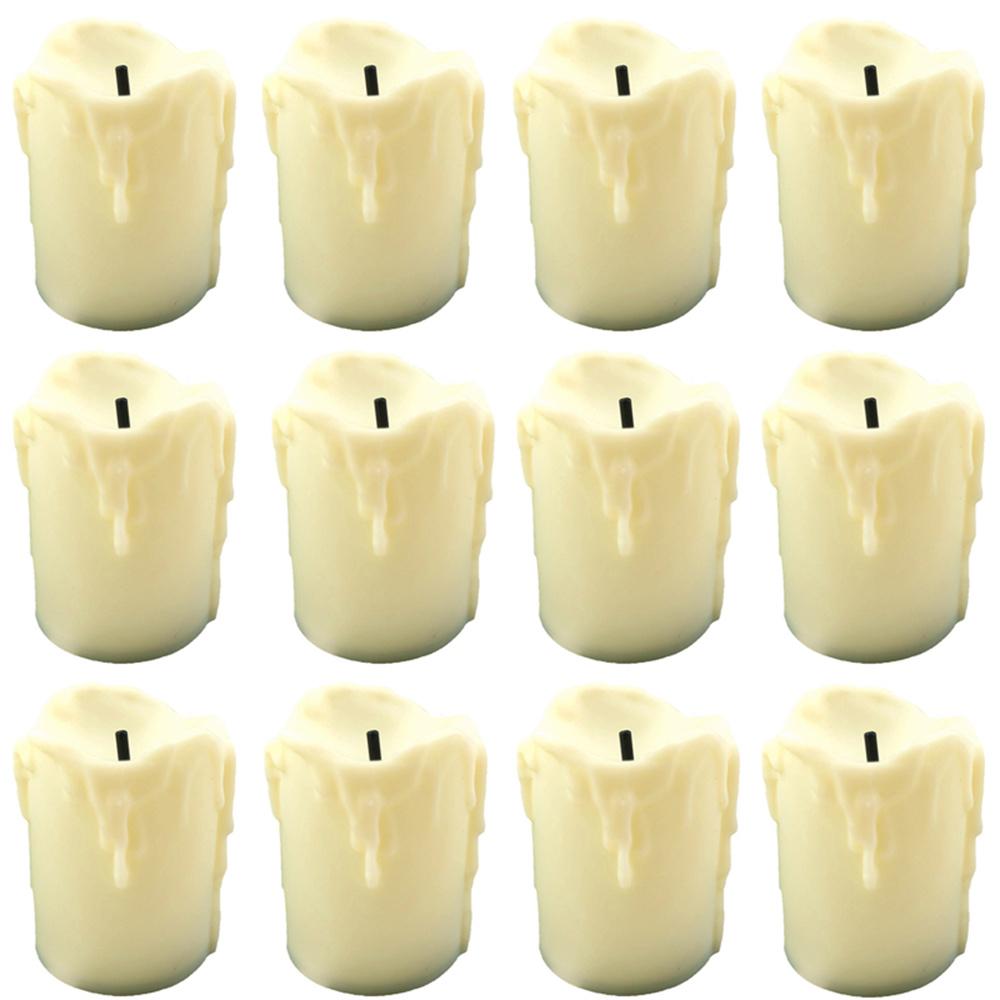 Набор светодиодных свечей 6 шт. Беспламенная светодиодная свеча Чайная свеча Теплый белый Беспламенная свеча для украшения на Хэллоуин, Рождество, подарки
