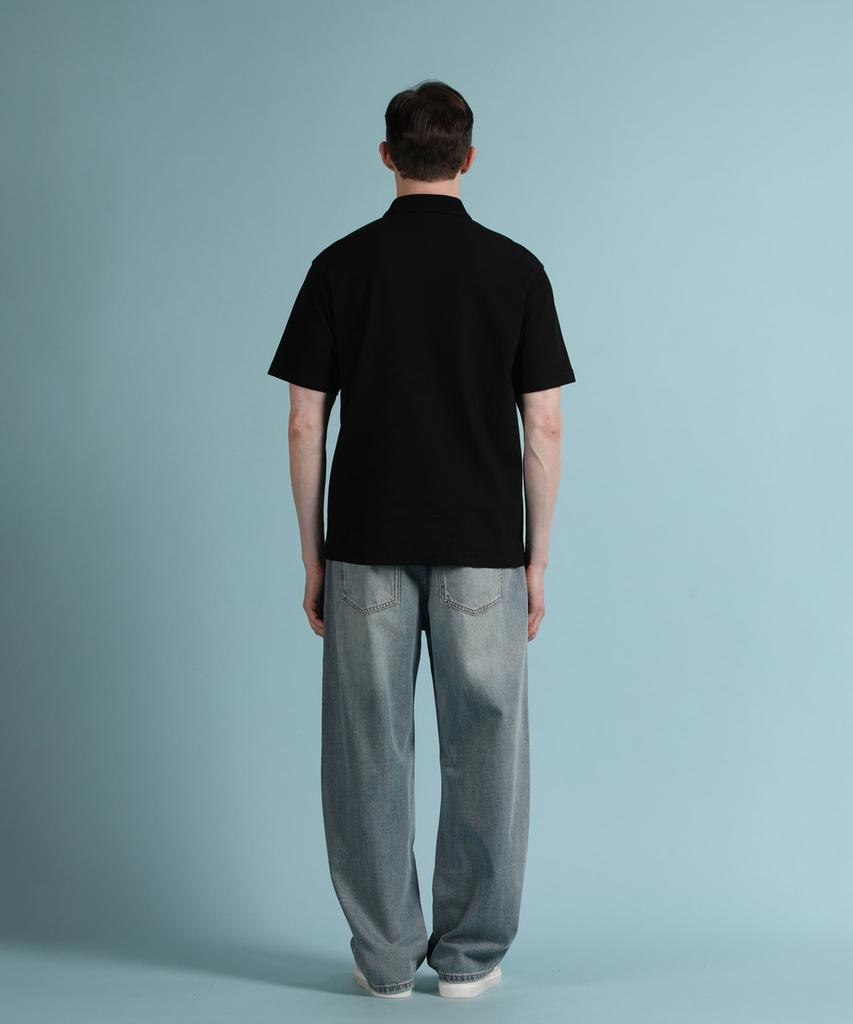 PANICALE Black Logo Short Sleeve Polo Shirt (Type A)