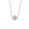 [K5215] - Silver White 'Clover' Necklace (rhodium-plated) - 9 Mm