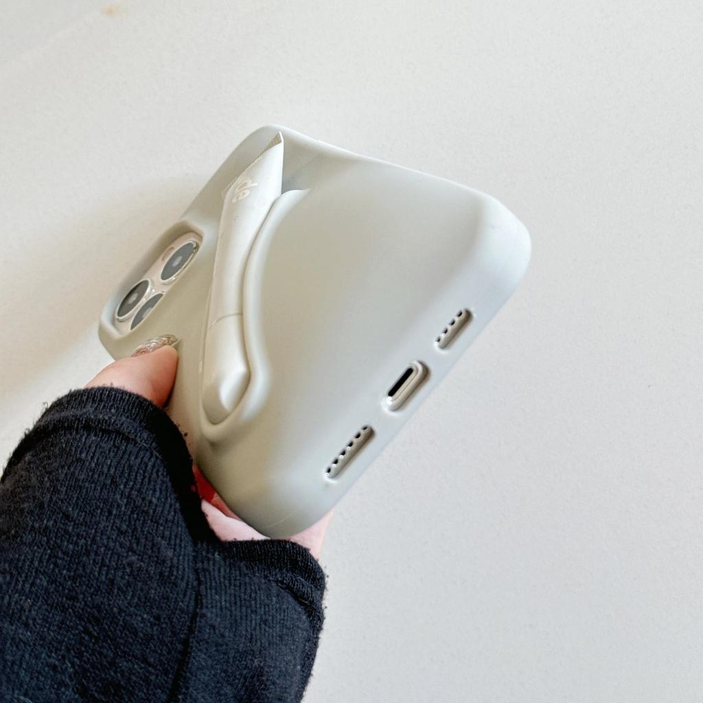 Персонализированный модный 3D силиконовый чехол для телефона с держателем для блеска для губ для iPhone 15 14 13 12 Pro Max аксессуары для макияжа задняя крышка мобильного телефона