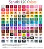 Sanjoki Маркеры Мягкие Маркеры для Комикс-Арта и Иллюстраций с Чехлом для Переноски Набор из 120 штук, 119 цветов, Кисть, Принадлежности, Тип кисти