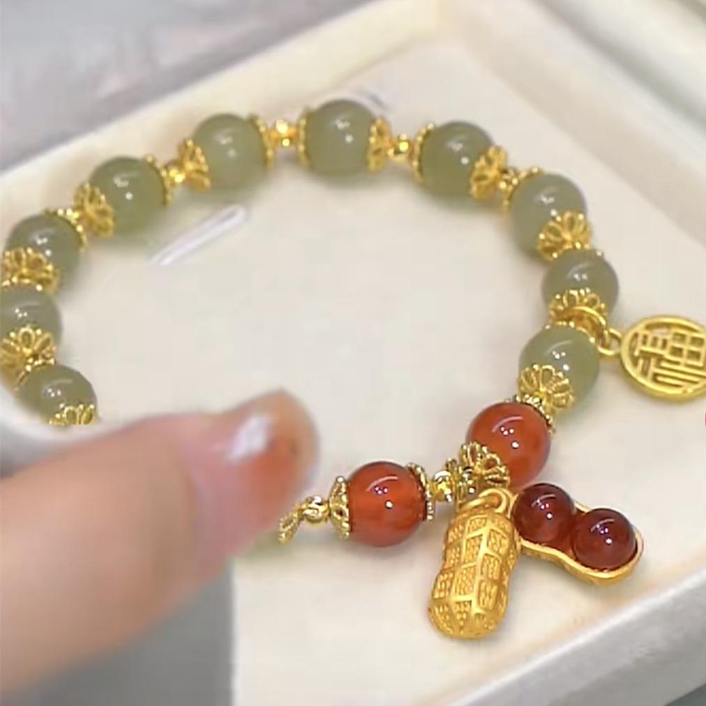 JYL TS Bracelet Peace Plate Jade Style -Embodies Serenity & Attracts Calm Fortune