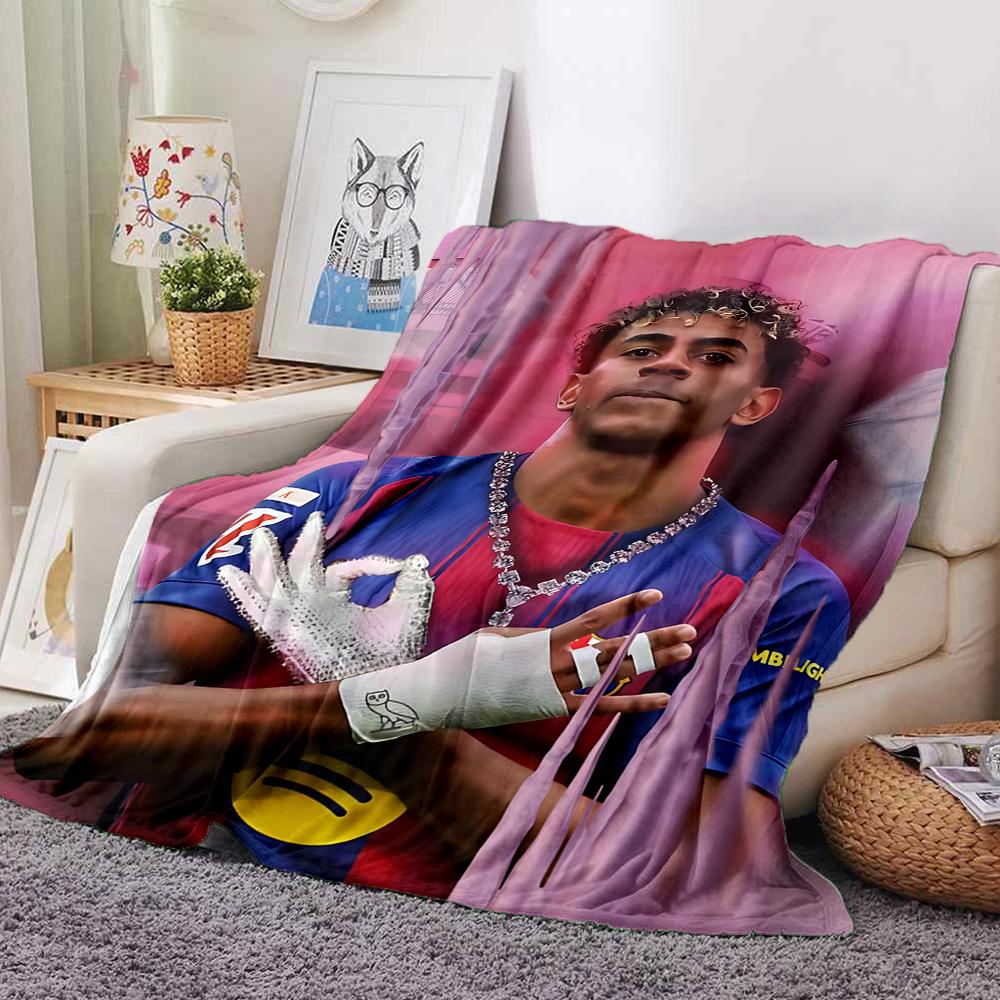 Barcelona Football Fan printed flannel breathable and warm blanket, a stylish home gift, suitable for home, office and bedspread use. 0710a21