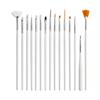 Набор из 15 кистей-лайнеров для рисования мандал и нейл-арта с пластиковыми ручками