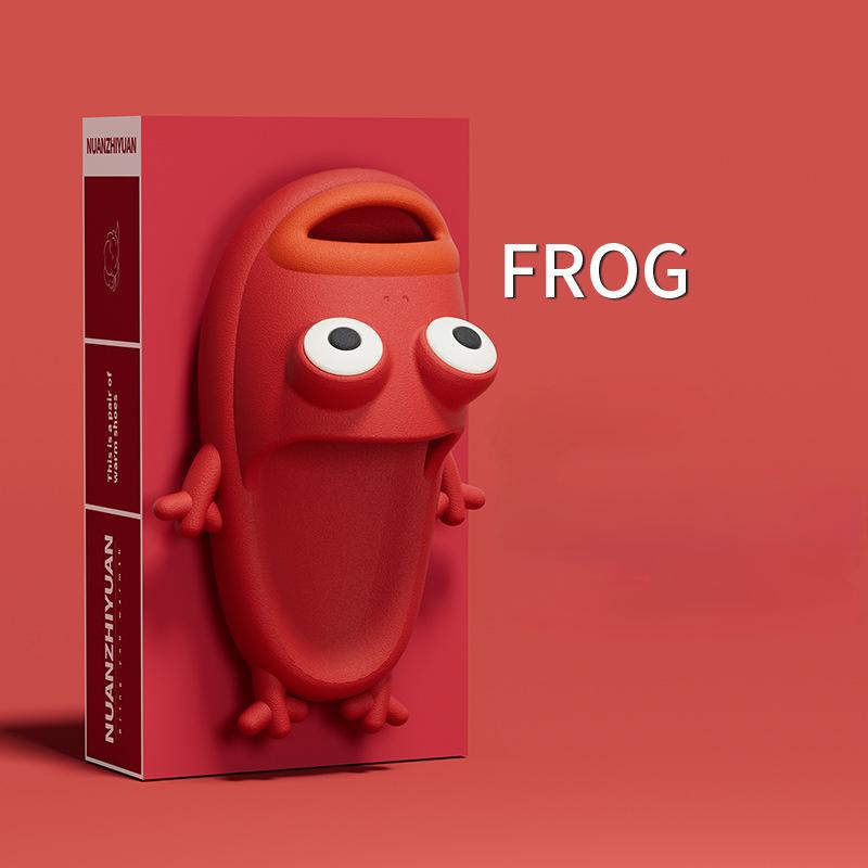 Модные женские новые милые тапочки-лягушки женские мужские летние туфли с героями мультфильмов для пар забавные домашние тапочки для ванной на открытом воздухе обувь на платформе