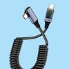 Charging Cable with Digital Display 480Mbps Data Transfer Universal Type-C 90-Degree Elbow