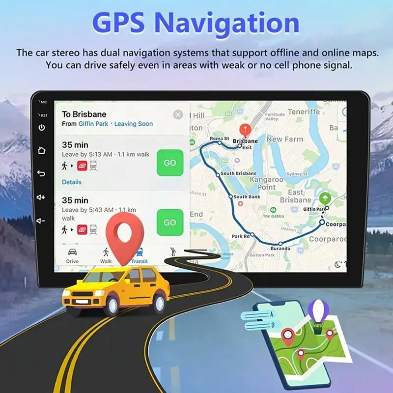 Универсальная 2Din автомагнитола Android 13 7"/9"/10" Авторадио Аудио 64G GPS BT беспроводной Carpaly Мультимедийный плеер Для Hyundai Nissan