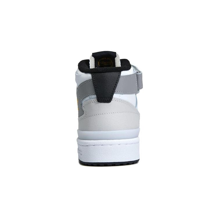 Adidas Forum Mid J Белый Черный Серебристый Детские кроссовки Cloud-White Silver-Metalic Grey-One GY7062