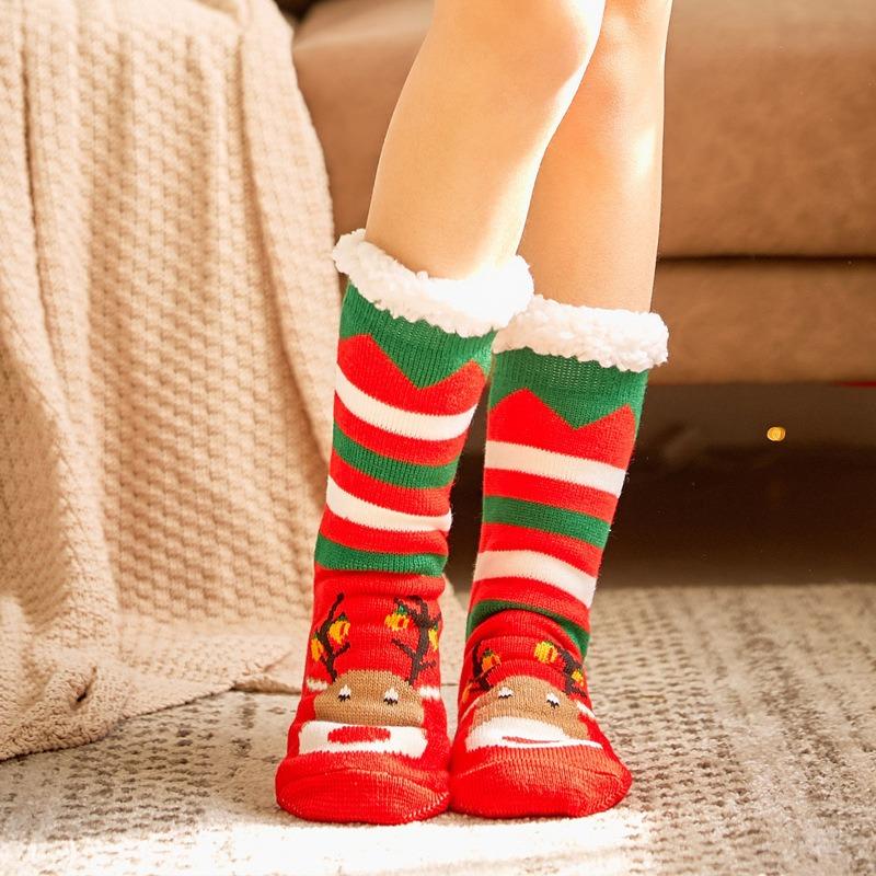 Women Winter Warm Soft Indoor Socks Cozy Plus Pile Carpet Sleeping Sock
