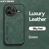 KEYSION Роскошный ретро-чехол из искусственной кожи для POCO F7 Pro, мягкий силиконовый + противоударный чехол для задней панели телефона из ПК для Xiaomi POCO F7 Ultra