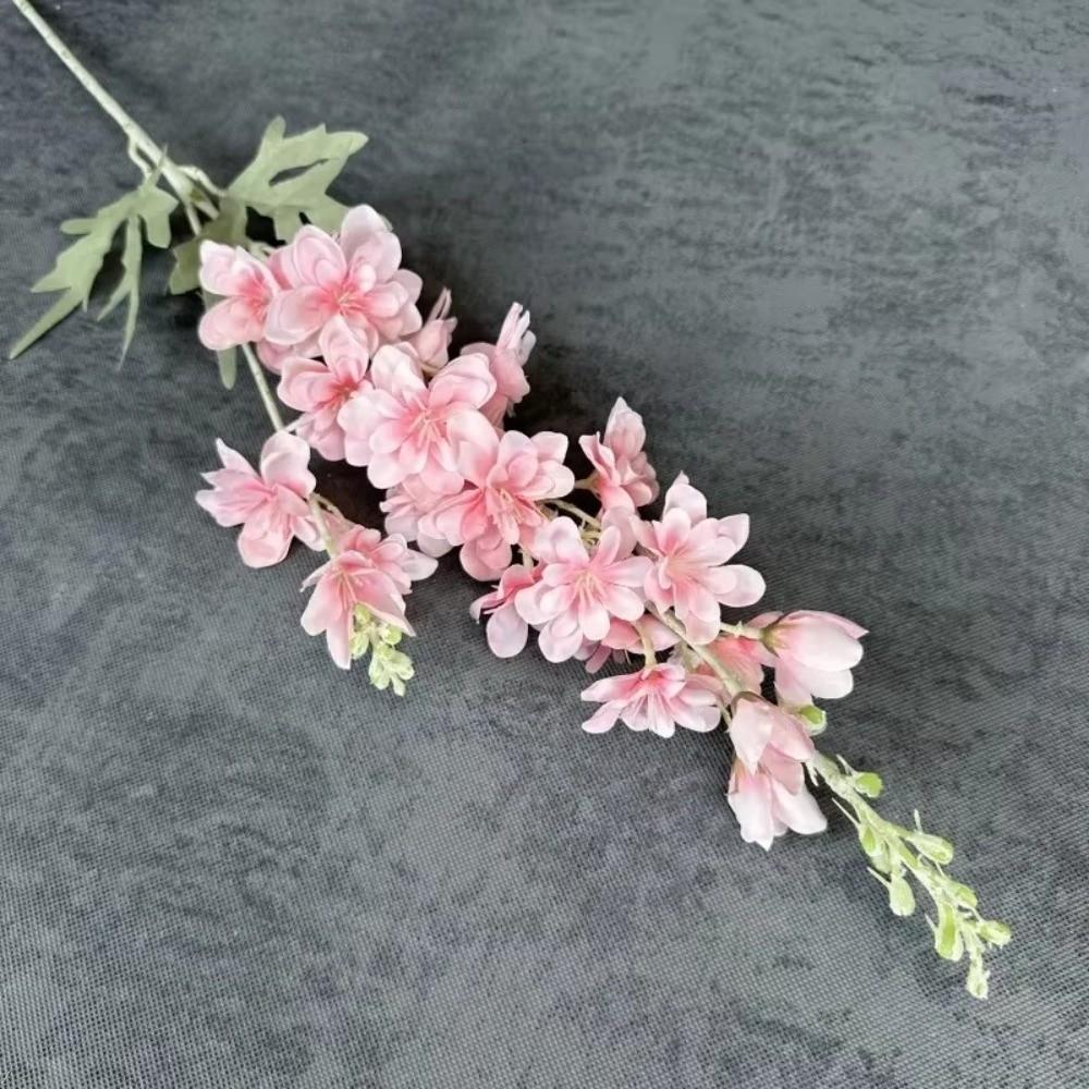 Искусственные флокированные дельфиниумы большого размера, шелковые поддельные цветы, композиция, свадебный декор