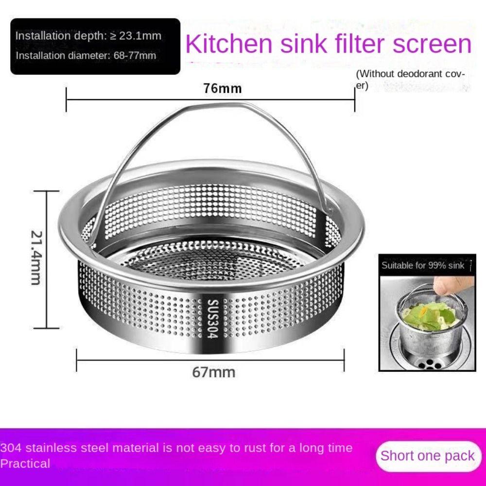 Stainless Steel Sink Strainer Protection Against Clogging Drain Hole Filter Mesh Drain Cover Cover Drain Hole Food Catcher