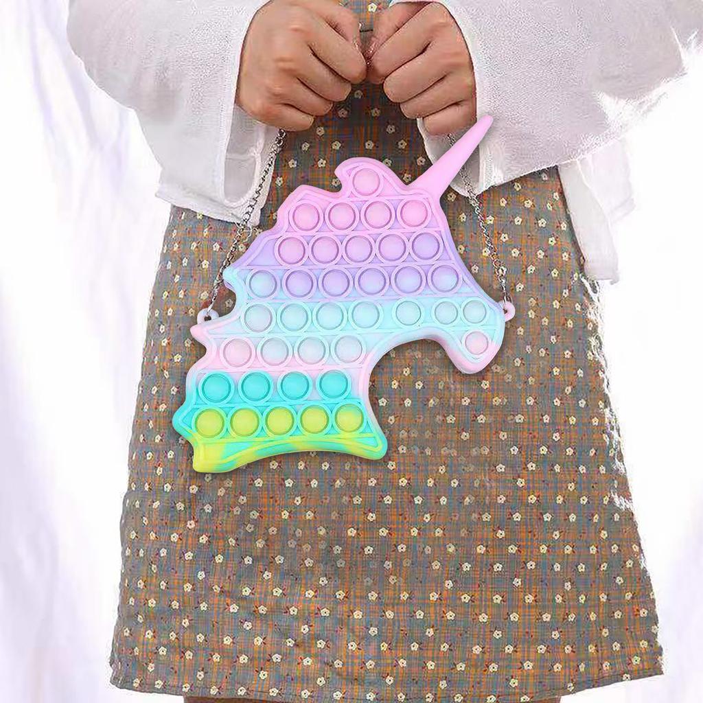 Сумка с подвеской для игрушек, игрушки для снятия стресса с пузырьками для взрослых и детей