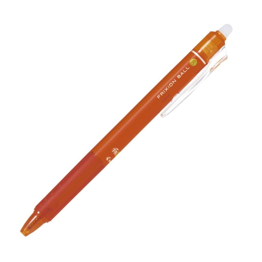 Pilot FriXion Ball Knock Erasable Ballpoint Set 0.5" Pen, Orange, 10-Piece (LFBK230EF10O)
