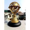Armillary Sphere Brass Astrolabe On Wood Base ~Maritime Nautical Collectible ~ Table Décor Celestial Globe Retro Gift