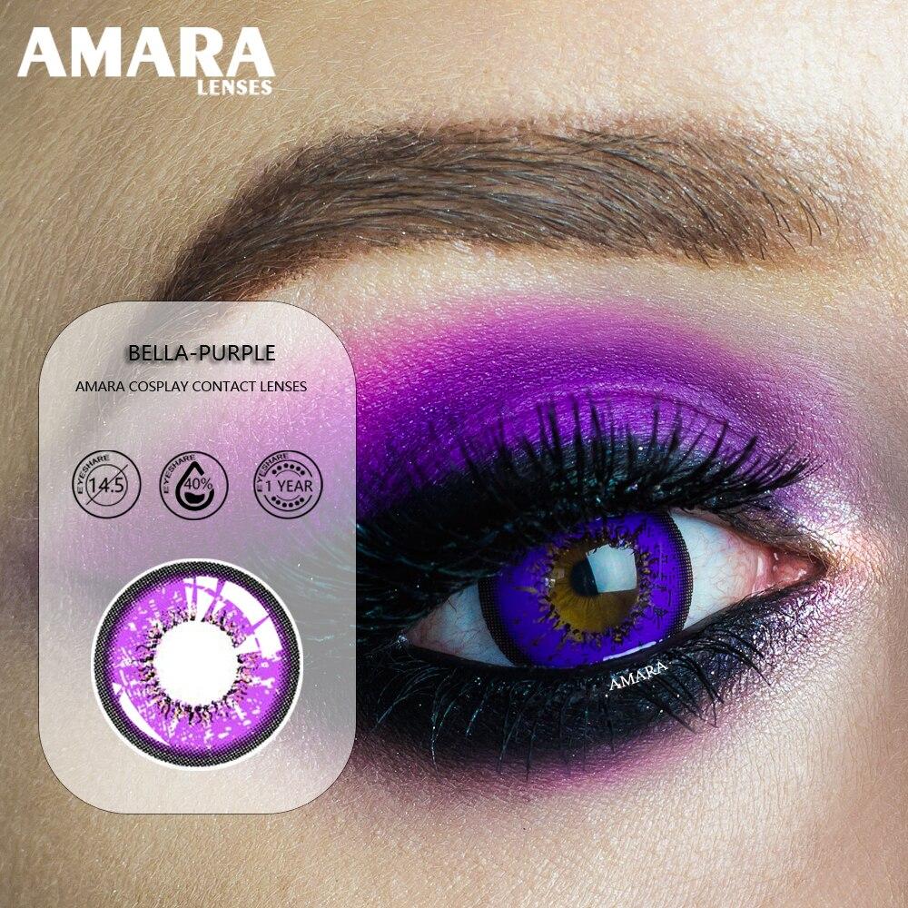 AMARA LENSES Косметические контактные линзы серии BELLA для цветных глаз и косплея