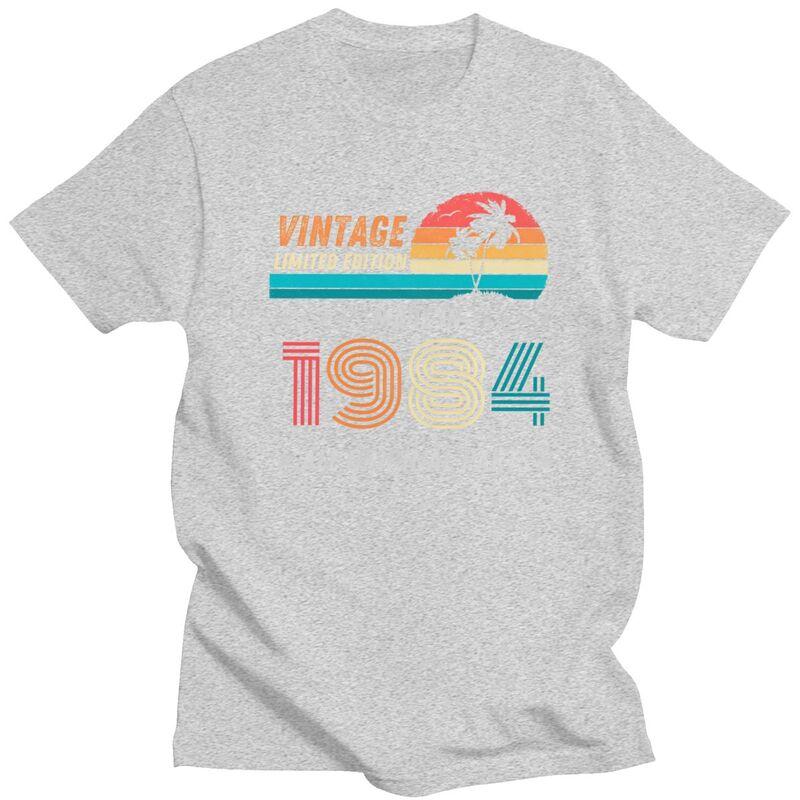 Vintage Limited Edition Made In 1984 T Shirt for Men 100 Cotton 41th 41 Years Birthday Tshirt Short Sleeve Tee Shirt Clothing