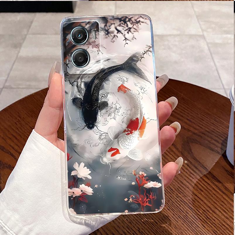 For Motorola Moto G06 4G/G06 Power Soft Silicone TPU Clear Shell Popular Painted Casing Fluffy Kitten Shockproof Cover