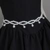 Women Waist Chain Multi Layer Faux Pearls Tassel Design Belt Chain Jeans Skirts Dresses Versatile Accessory