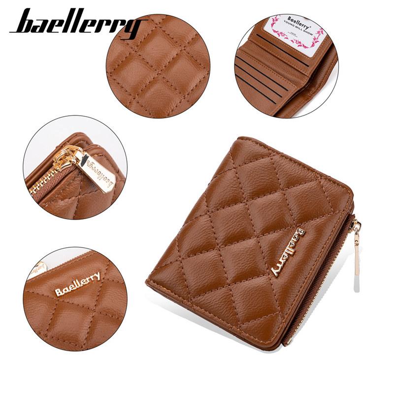 Baellerry Женские короткие кошельки на молнии, кошелек для монет, двойной кошелек из искусственной кожи, сумки для денег