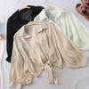 Chiffon Shawl Summer All-match Small Outer Shawl Summer Sun Protection Clothing Women's Cardigan Outer Waistcoat Thin Small Shirt Jacket Women