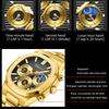 Multi-functional Watches For Man Calendar Moon Phase Chronograph Men's Wristwatch Luminous Business Quartz Watch