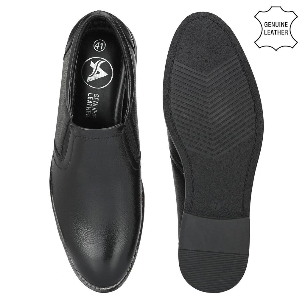 Мужские формальные туфли без шнуровки из натуральной кожи с противоскользящей подошвой и мягким воротником с антимикробным и теплоизоляционным покрытием