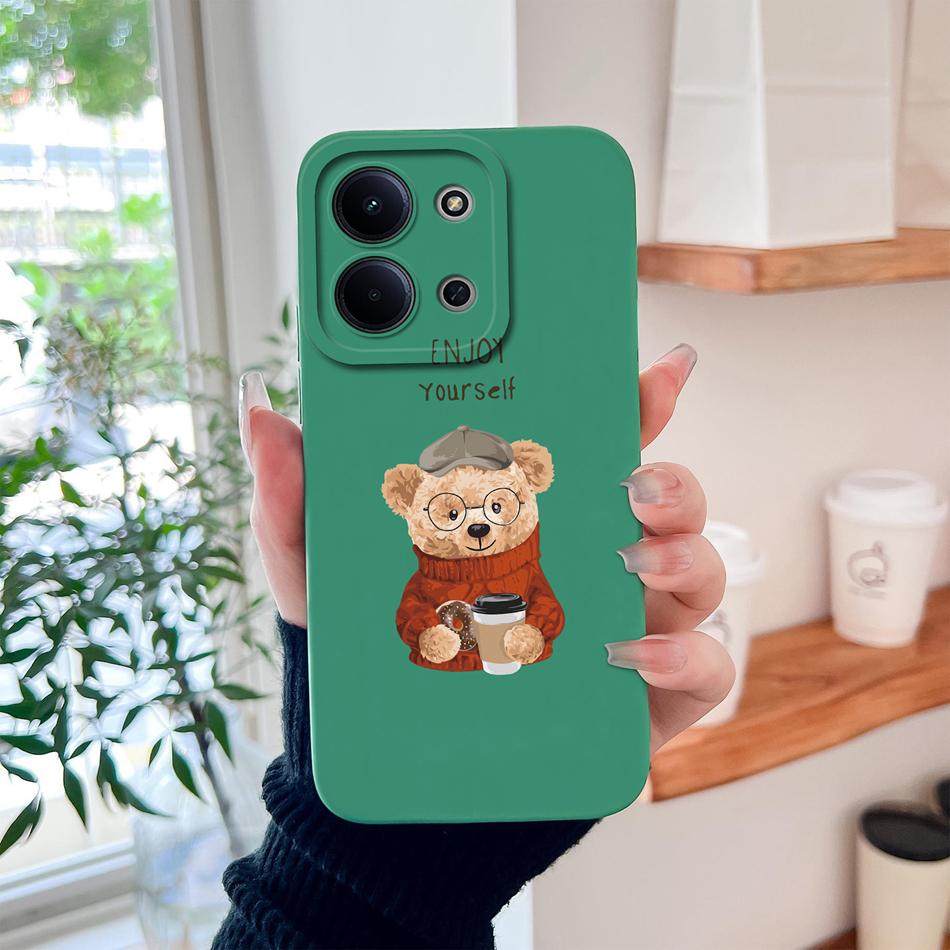 For Redmi 15C 4G 5G Phone Case Cute Astronaut Full Protection Bumper For Redmi15C Soft Liquid Silicone Shockproof Back Covers