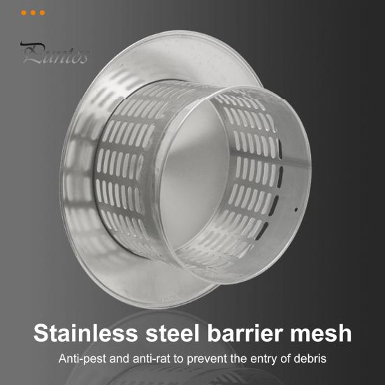 Крышка круглого дымохода с сетчатым экраном, конический верх, металлический чехол для дымохода, устойчивый к погодным условиям, внешняя крыша, конический верх, дождезащитный чехол для дымохода камина