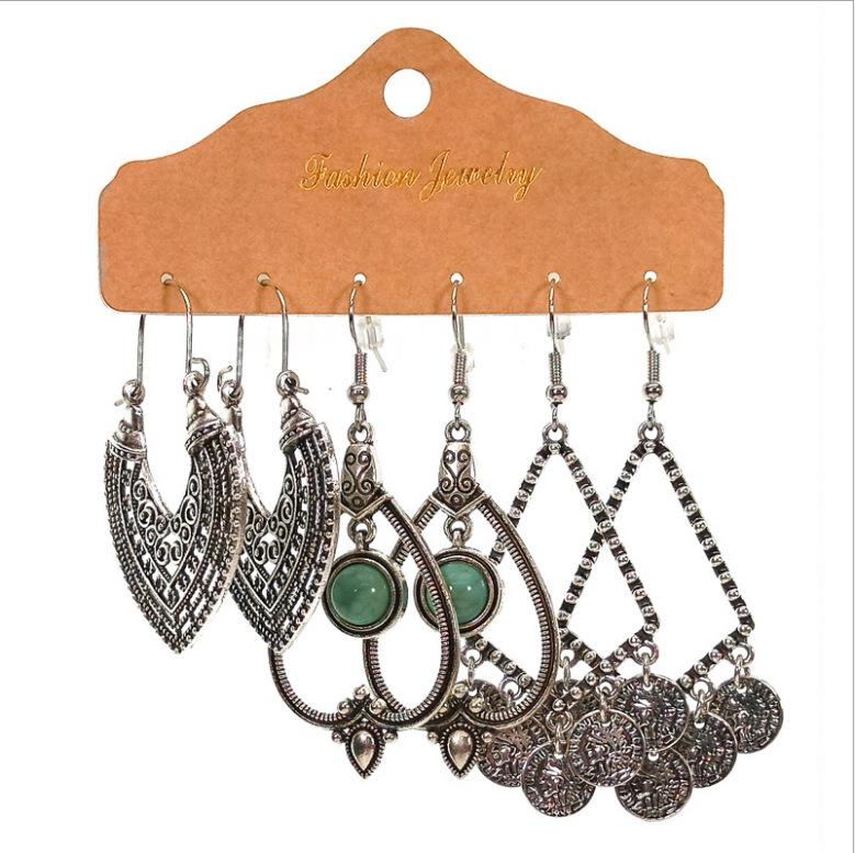 Модный комплект из сережек-кисточек и капель воды в европейском и американском стиле