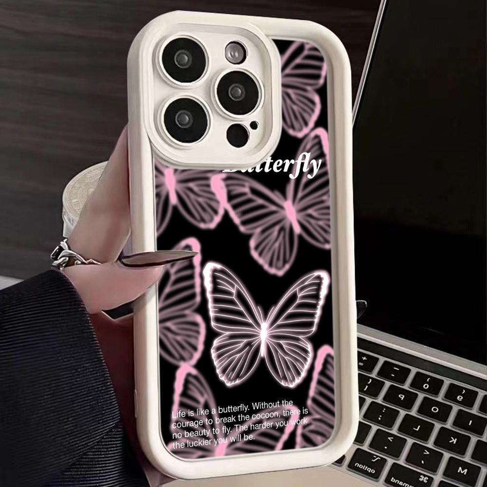 LZ4 Butterfly art design силиконовый чехол для телефона iPhone 11 13 14 15 16 Pro Max 7 8 16 Plus 12 mini XS Max XR противоударный задний чехол