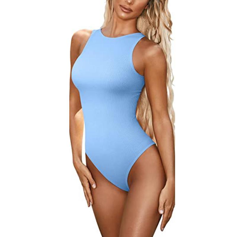 Женский цельный купальник, сплошной цвет, облегающий купальник с эластичной резинкой на талии
