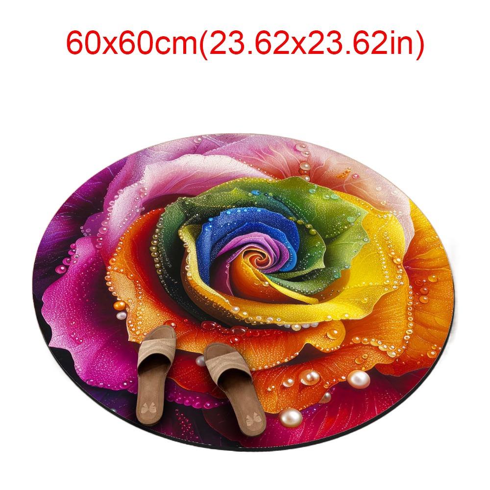 Коврик для пола в форме пиона, мягкий коврик для ванной комнаты, для гостиной, чайного столика, прикроватный