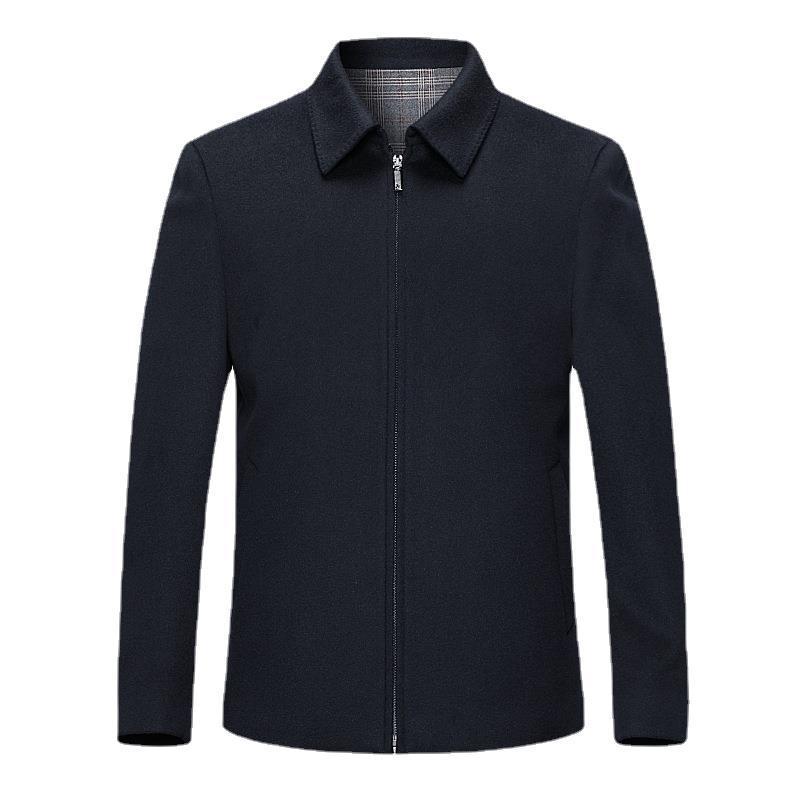 Мужское кашемировое шерстяное пальто, для среднего и пожилого возраста, осень и зима, новый папа, толстая куртка с лацканами