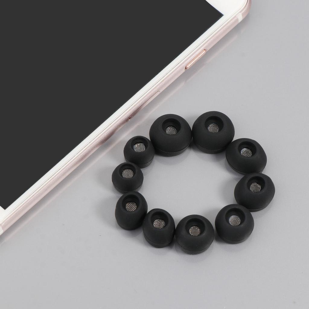 Ear Pads Earcaps For IE800 Soft Silicone Eartips with Filter Net In-Ear Earphone Covers Earbud Tips Cushion 5Pairs