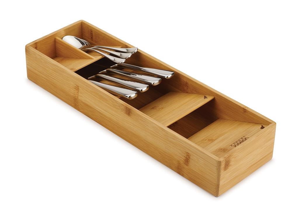 Joseph Joseph Cutlery Case, Tray, Storage, Drawer Organizer, Compact, Bamboo, Brown [Authentic] 85168