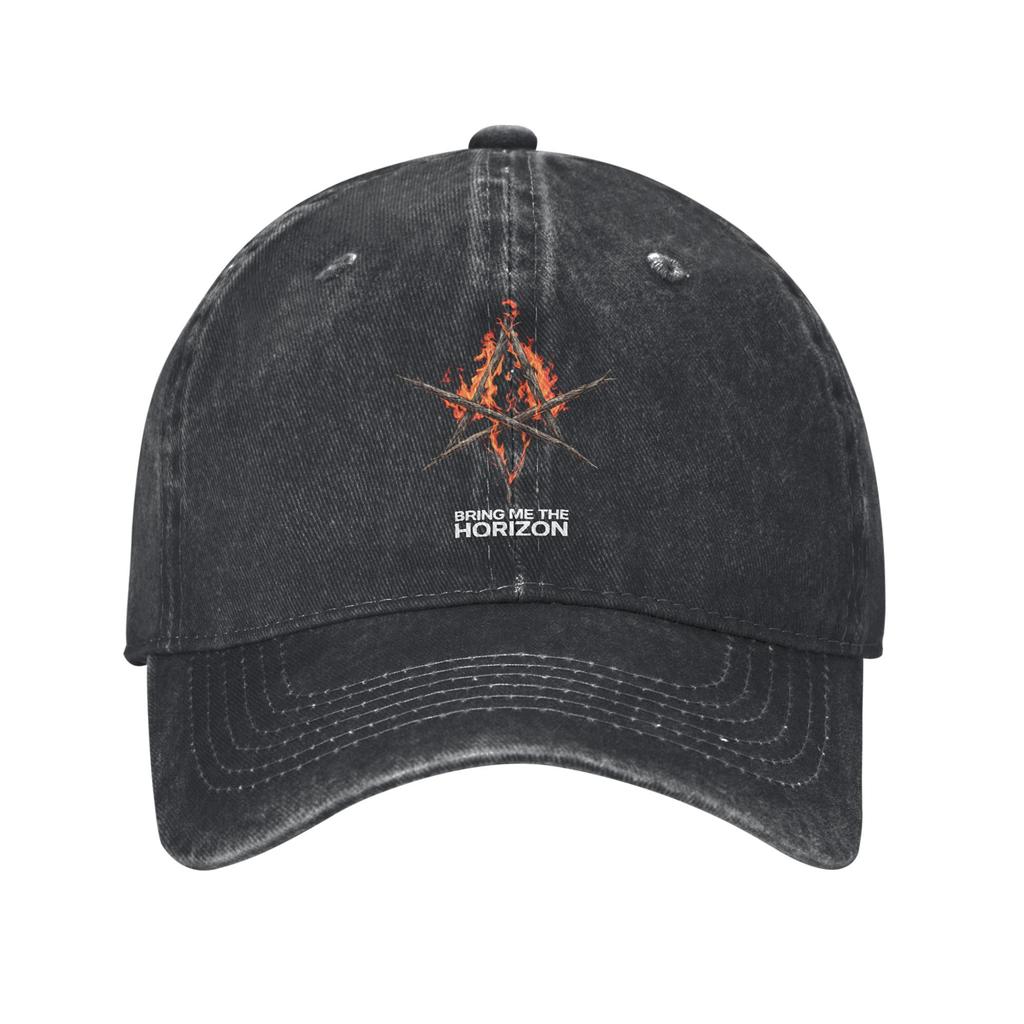 BMTH Bring Me The Horizon Baseball Cap Sun British Rock Band Tennis Skate Sunscreen Washed Trucker Hat Unisex Women Baseball Caps