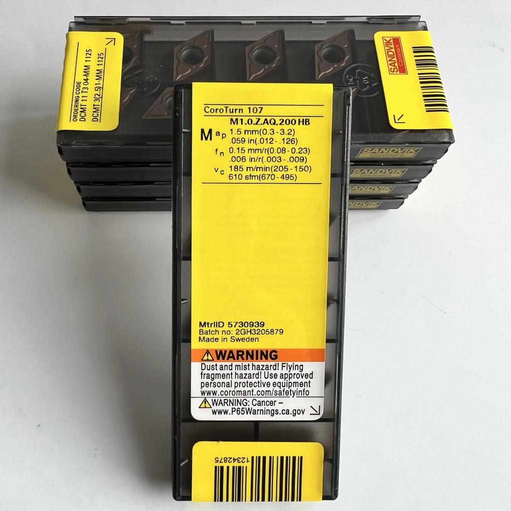 Original Sandvik / DCMT11T304-MM 1125 / CNC Lathe Carbide Blade 10 Pcs