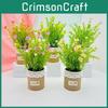 Fabric Botanical Artificial Plant Small Potted Greenery For Restaurant And Hotel Settings
