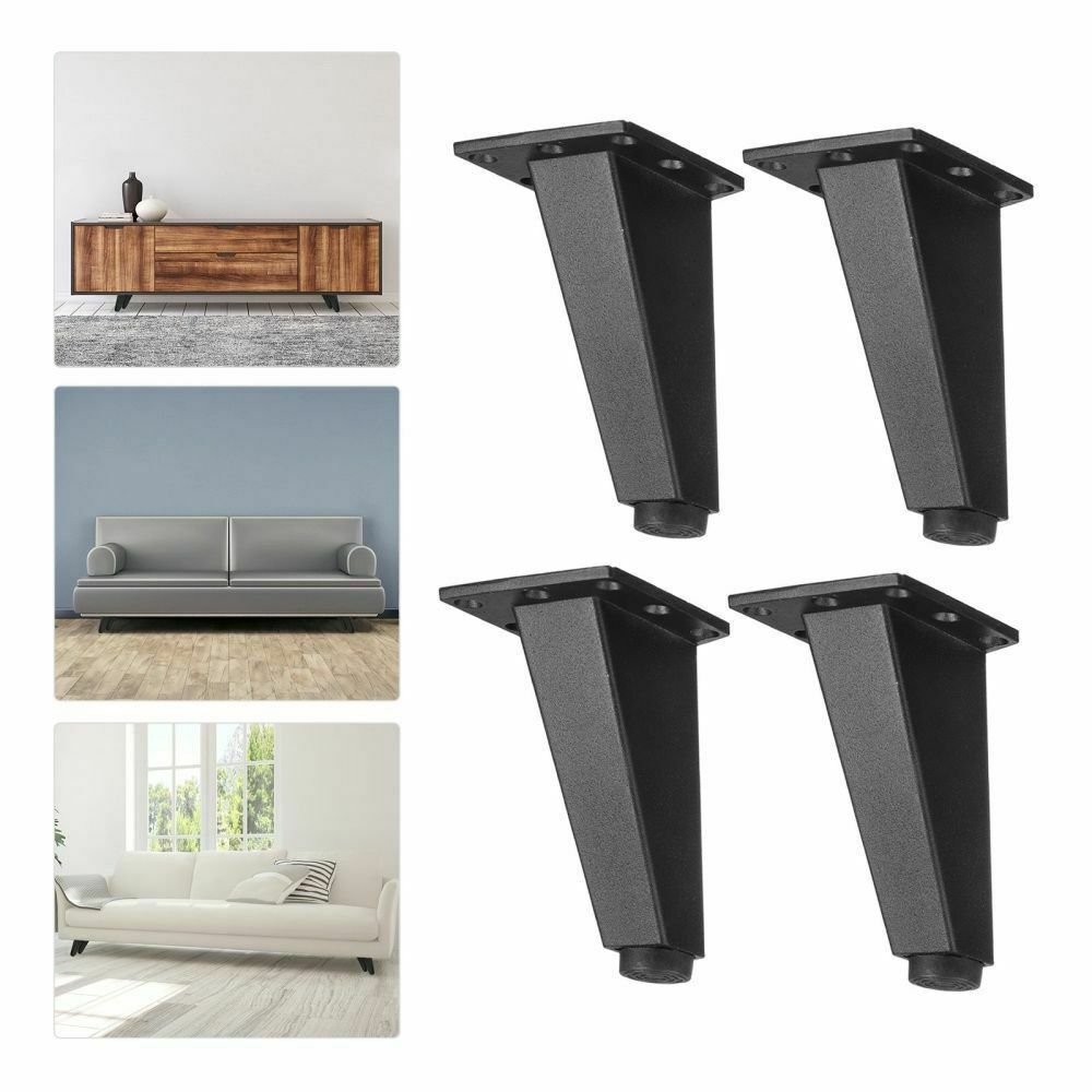 4Pcs Durable Black White Home Furniture Feet Cabinet Holder Foot Sofa Legs Table Support