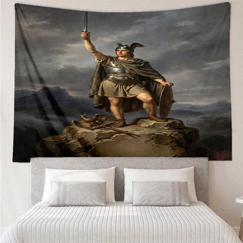 Heroes of Gaul Print Tapestry, Backdrop, Easy Setup, Ideal for Bedroom, Office & Living Room, with Aesthetic Wall Hanging Decor.
